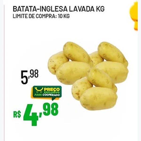 Recorte do encarte de Batata-inglesa Lavada