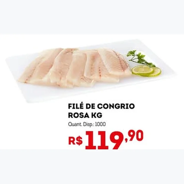 Recorte do encarte de Filé de Congrio Rosa