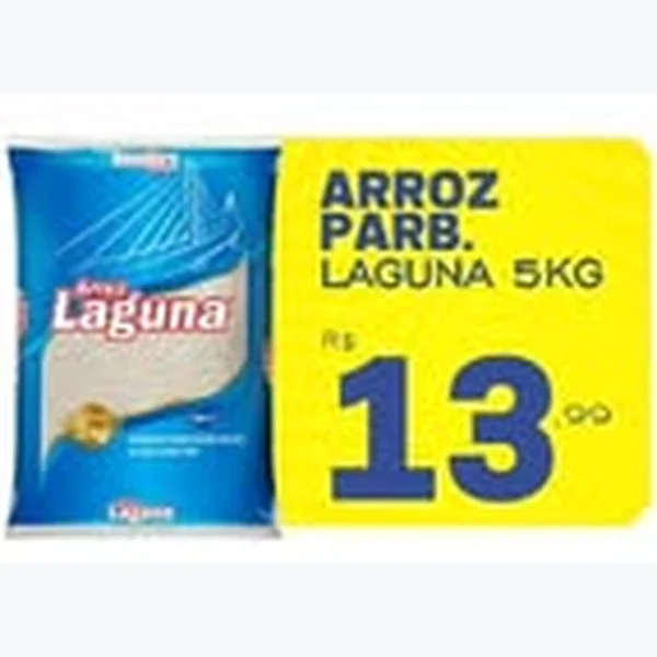 Recorte do encarte de Arroz Parboilizado Laguna 5 kg