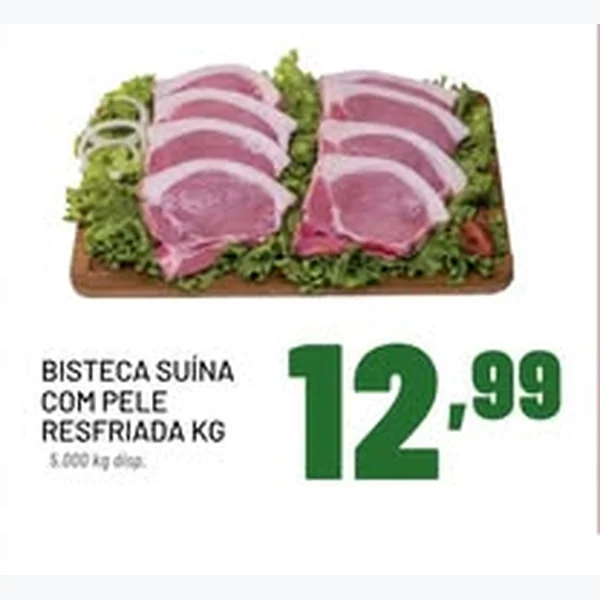 Recorte do encarte de Bisteca Suína com Pele Resfriada