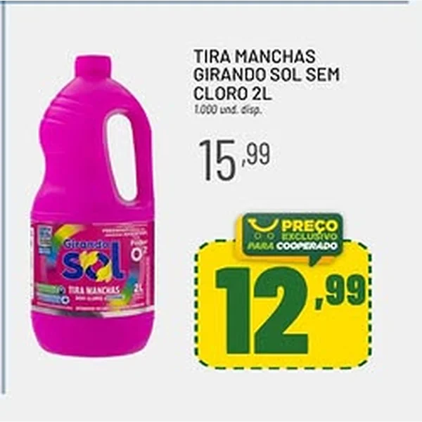 Tira Manchas sem Cloro Girando Sol 2 L
