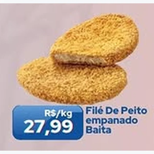 Recorte do encarte de Filé de Peito Empanado Baita