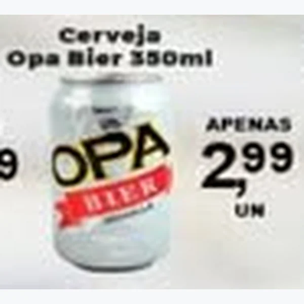 Recorte do encarte de Cerveja Opa Bier 350 ml