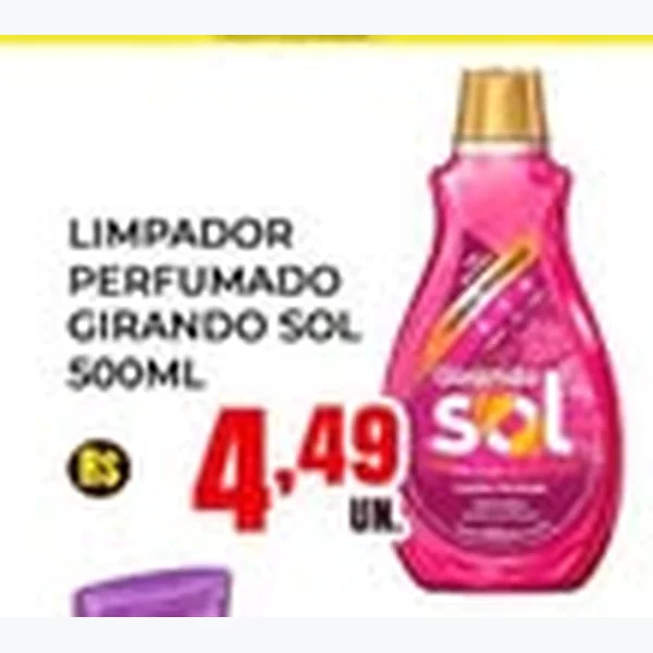 Recorte do encarte de Limpador Perfumado Girando Sol 500 ml
