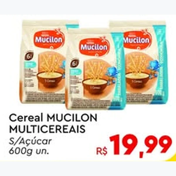 Cereal Multicereais sem Açúcar Mucilon 600 g