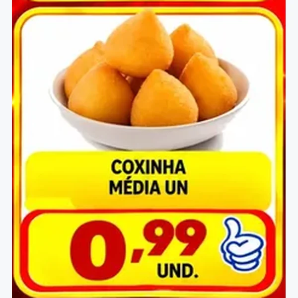 Recorte do encarte de Coxinha Média