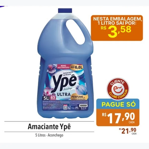 Amaciante Ultra Aconchego Ypê 5 L
