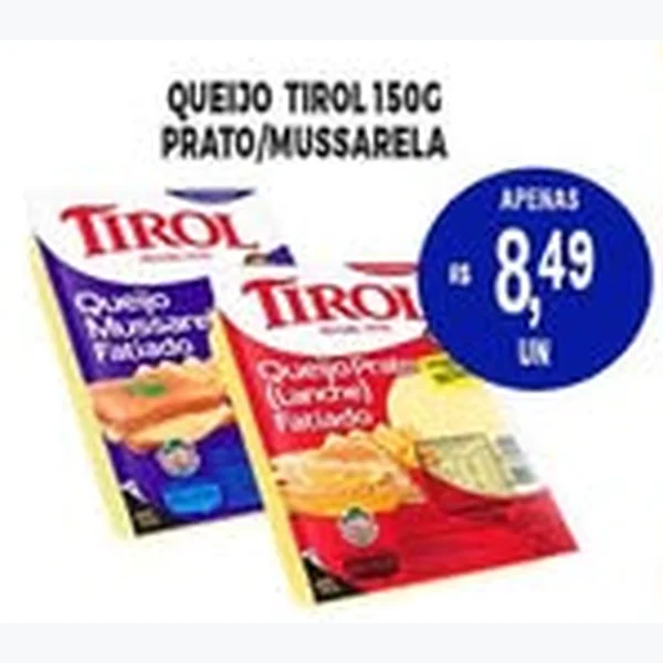 Queijo Prato Fatiado Tirol 150 g