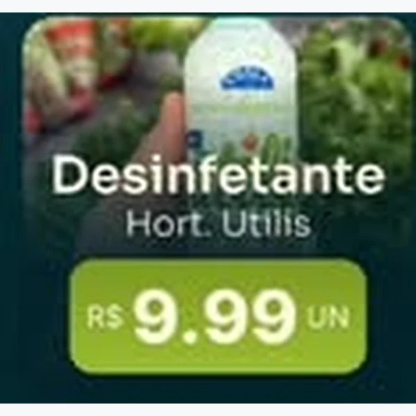 Recorte do encarte de Desinfetante Hort. Utilis