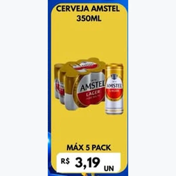 Recorte do encarte de Cerveja Amstel 350 ml
