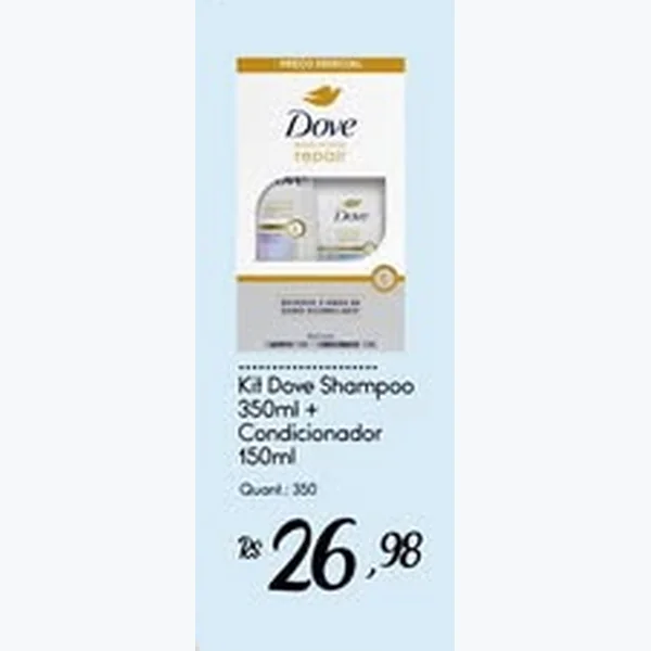 Kit Shampoo + Condicionador Dove 350 ml