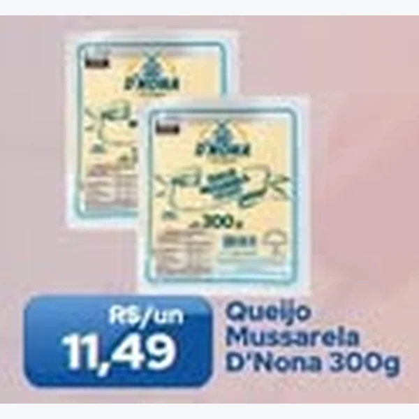 Recorte do encarte de Queijo Mussarela D'Nona