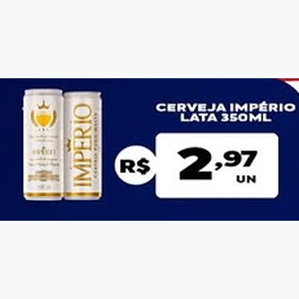 Recorte do encarte de Cerveja Império 350 ml