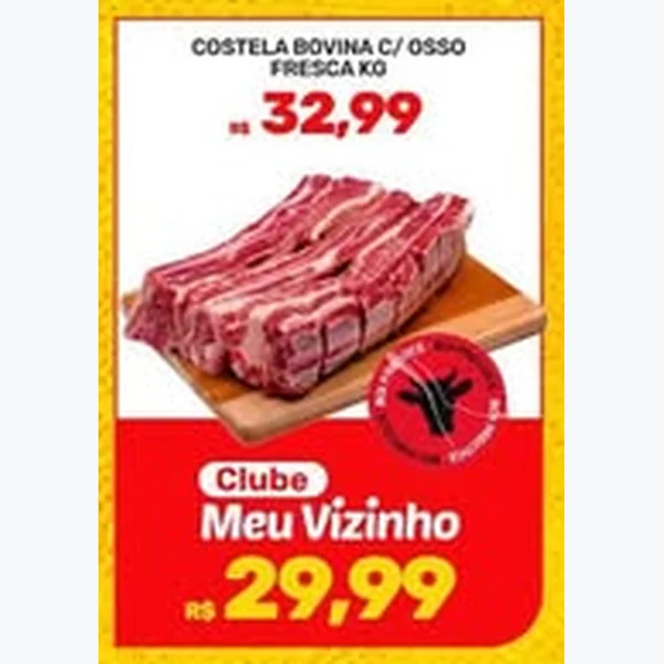 Recorte do encarte de Costela Bovina C/ Osso Fresca