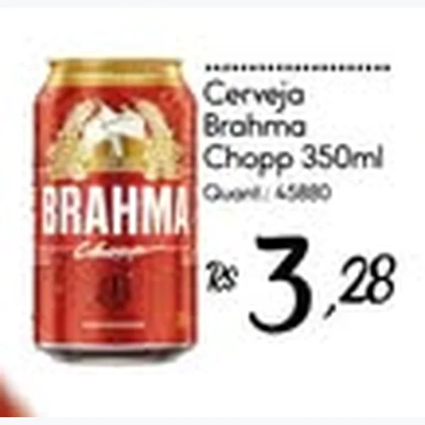 Recorte do encarte de Cerveja Chopp Brahma 350 ml