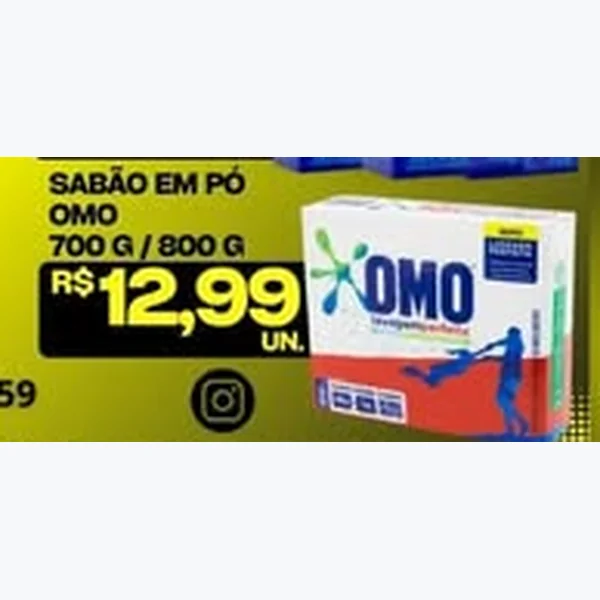 Recorte do encarte de Sabão em Pó Omo 700 g