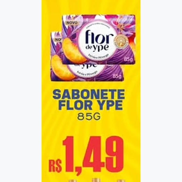 Recorte do encarte de Sabonete Flor Ypê 85 g