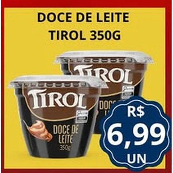 Recorte do encarte de Doce de Leite Tirol 350 g