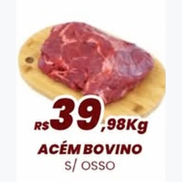 Recorte do encarte de Acém Bovino