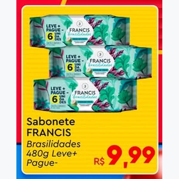 Recorte do encarte de Sabonete Brasilidades FRANCIS 6 un × 480 g