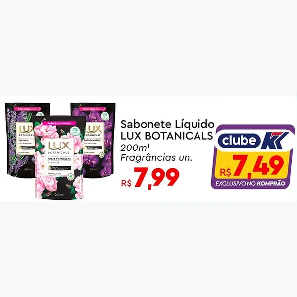 Sabonete Líquido LUX BOTANICALS 200 ml