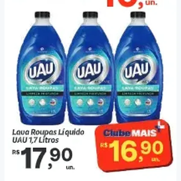 Recorte do encarte de Lava Roupas Líquido UAU 1,7 L