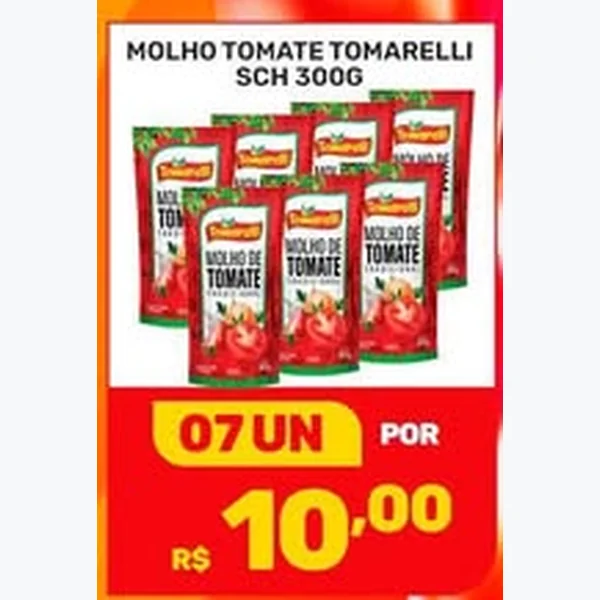Recorte do encarte de Molho de Tomate Tomarelli 300 g