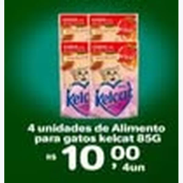 Recorte do encarte de Alimento para Gatos Kelcat 85 g