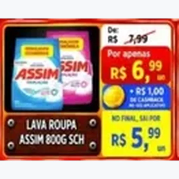 Recorte do encarte de Lava Roupa Assim 800 g
