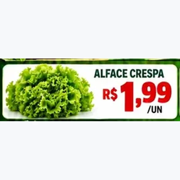 Recorte do encarte de Alface Crespa