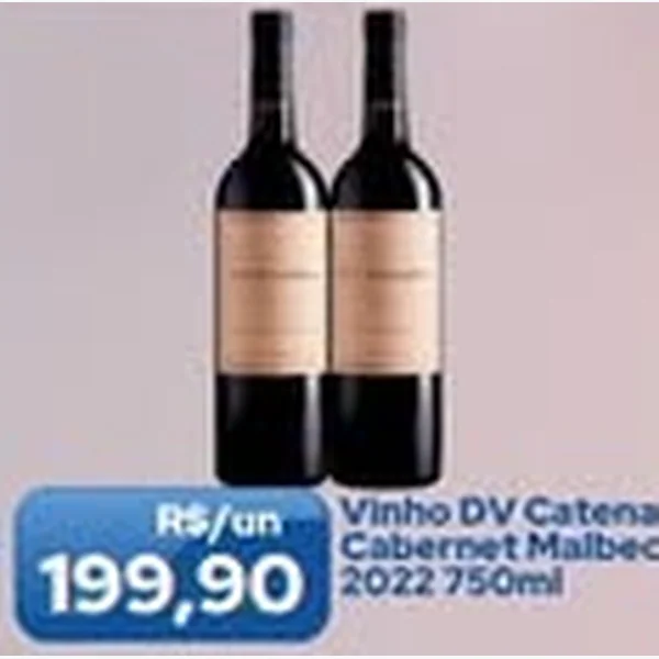 Recorte do encarte de Vinho DV Catena 750 ml