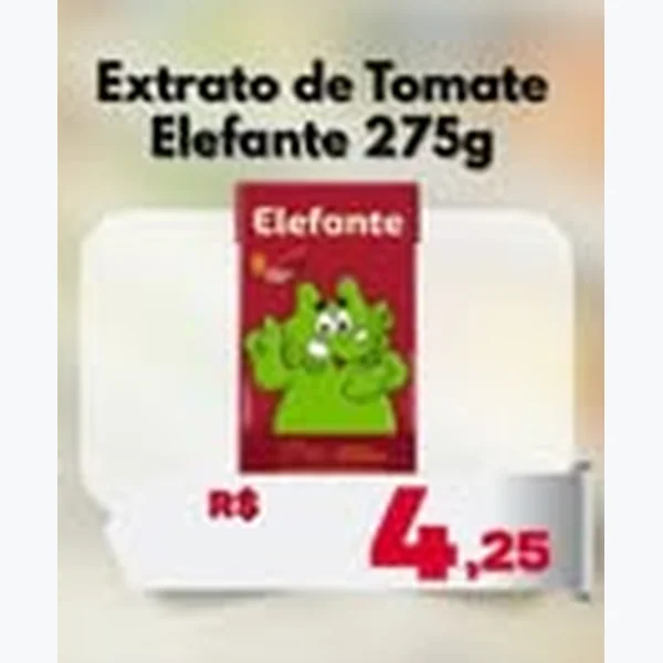 Recorte do encarte de Extrato de Tomate Elefante