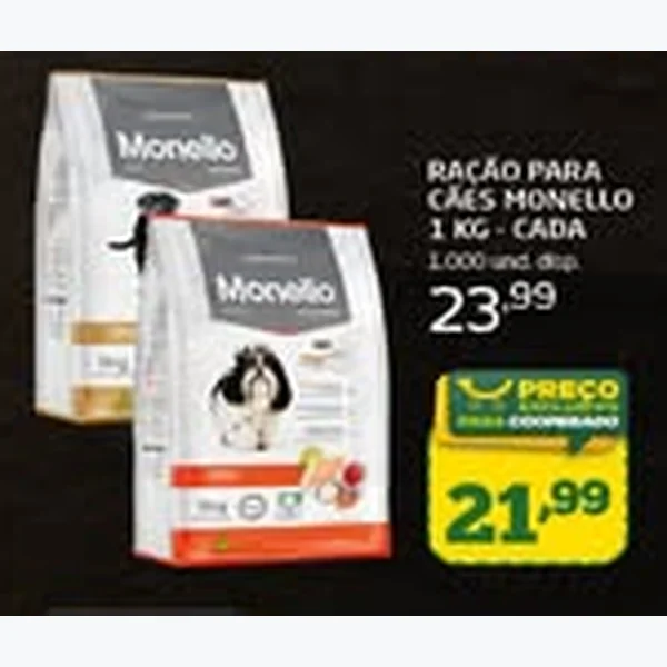 Recorte do encarte de Ração Monello