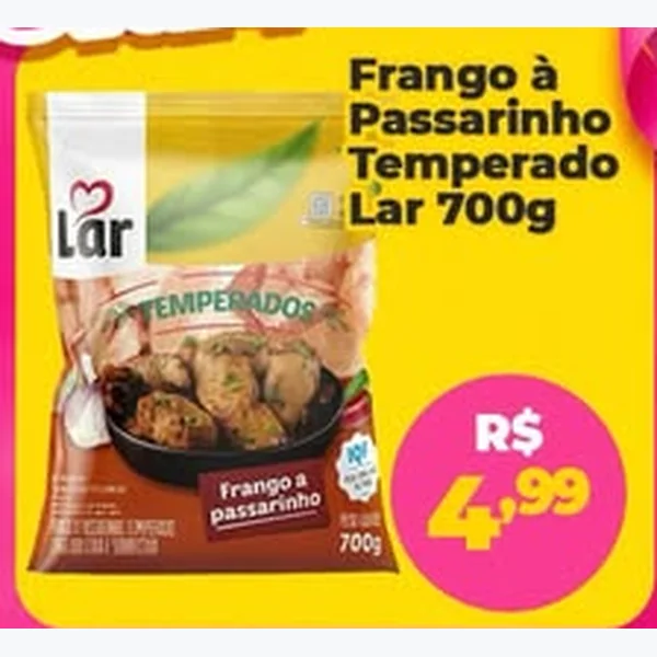 Frango a Passarinho Temperado Lar 700 g