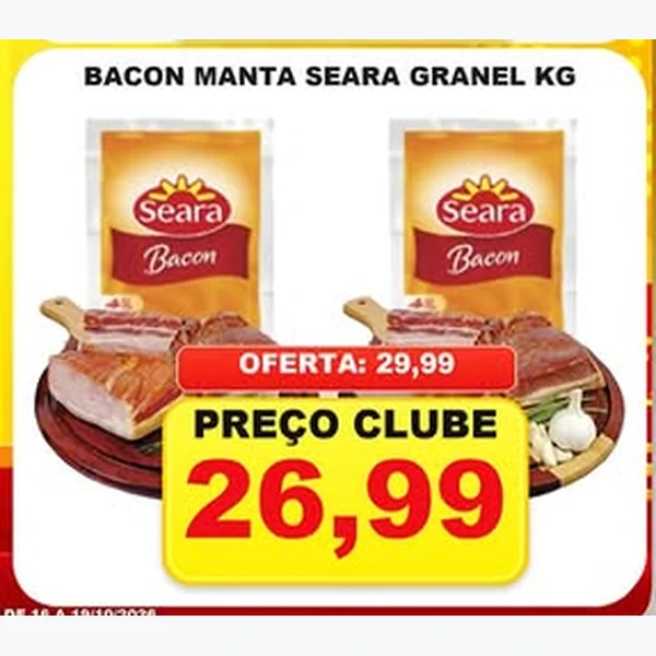 Recorte do encarte de Bacon Manta Granel Seara