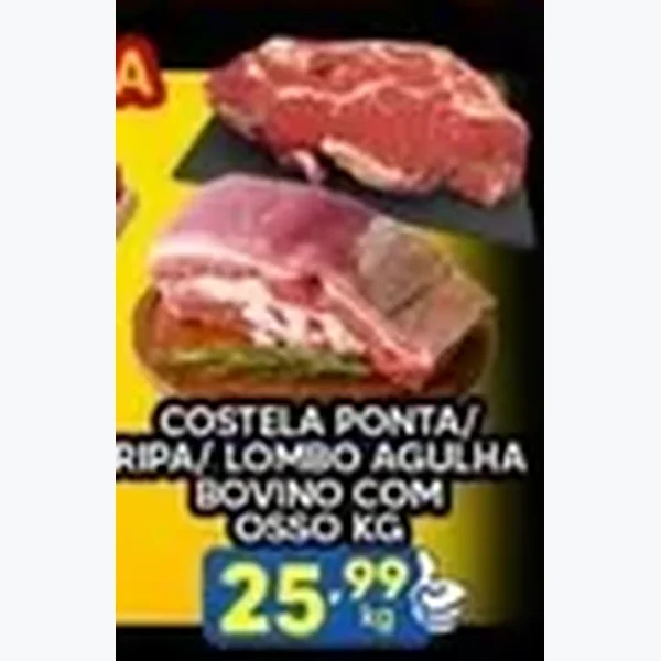 Costela Ponta/ripa/lombo Agulha Bovino com Osso