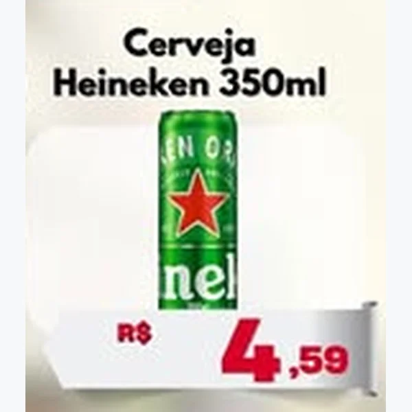 Recorte do encarte de Cerveja Heineken 350 ml
