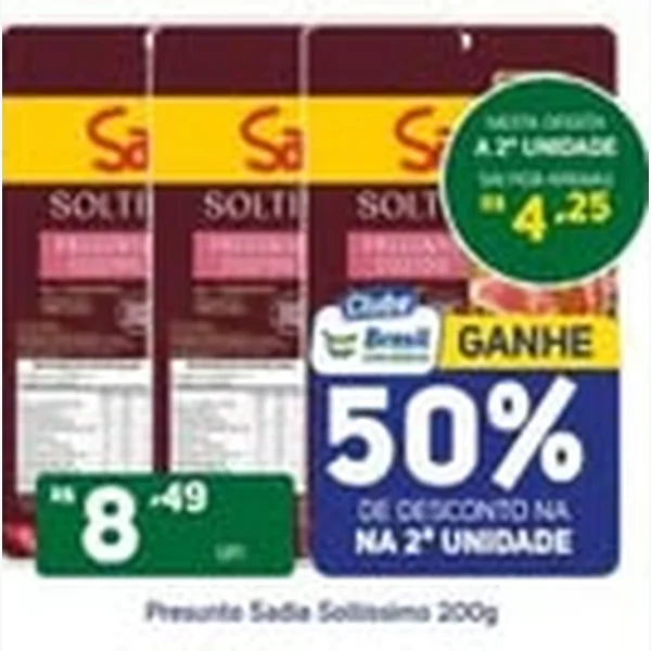 Presunto Solíssimo Sadia 200 g
