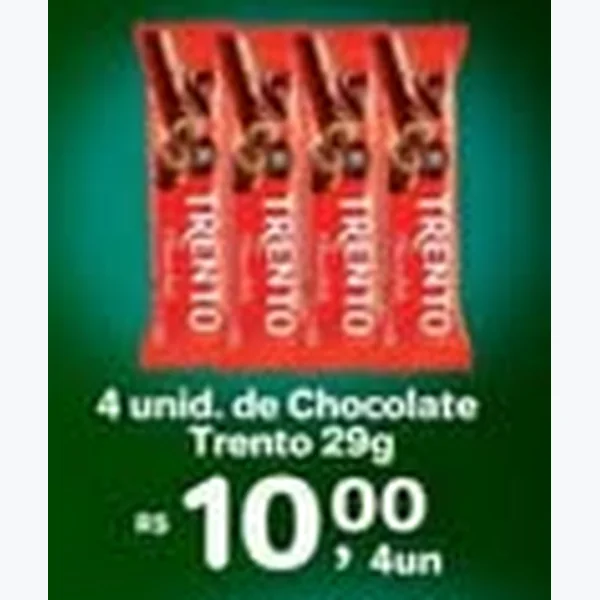 Recorte do encarte de Chocolate Trento 29 g