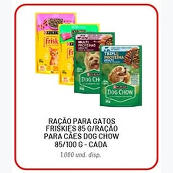 Recorte do encarte de Ração para Cães Dog Chow 100 g