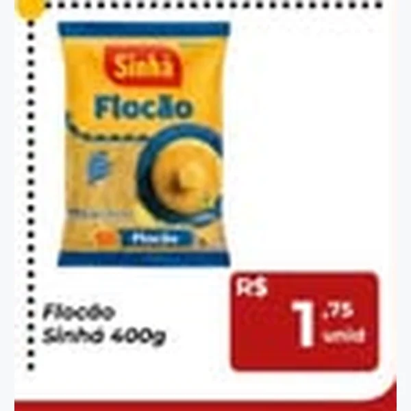 Recorte do encarte de Flocão Sinhá 500 g