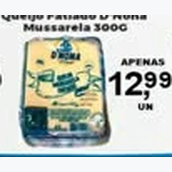 Recorte do encarte de Queijo Fatiado D'Nona 300 g