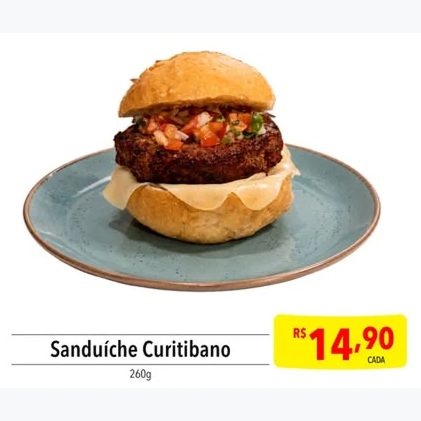 Recorte do encarte de Sanduíche Curitibano 260 g