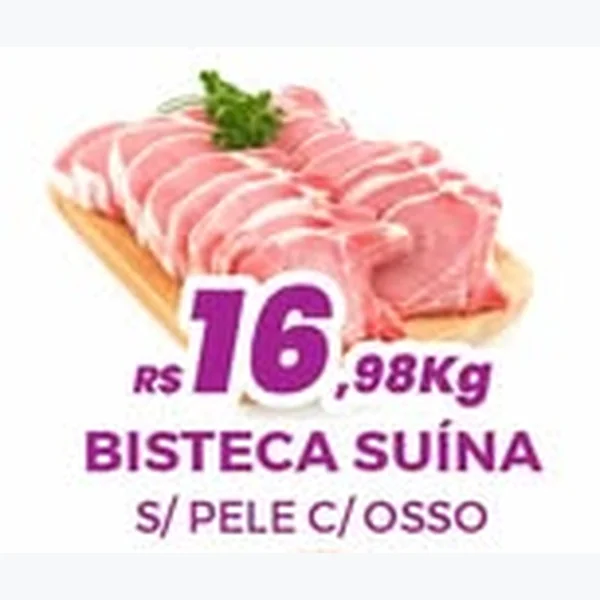 Recorte do encarte de Bisteca Suína sem Pele com Osso