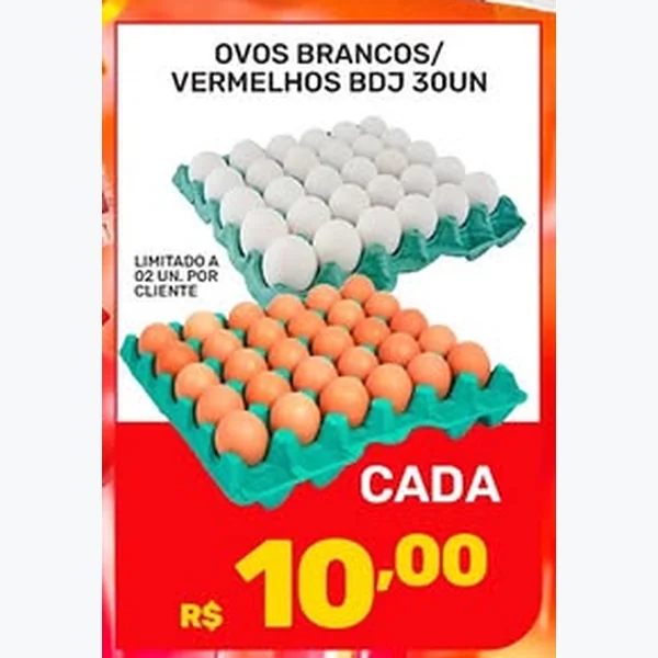 Recorte do encarte de Ovos Brancos 30 un