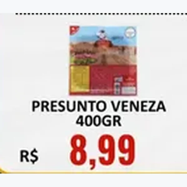 Recorte do encarte de Presunto Veneza 400 g
