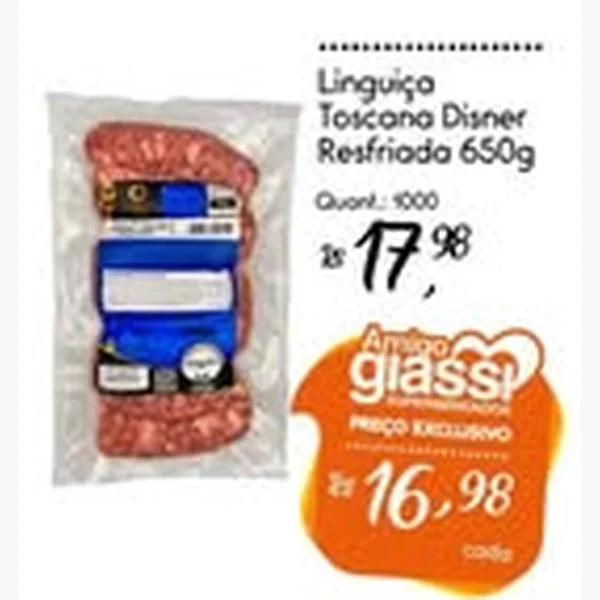 Linguiça Toscana Disner 650 g