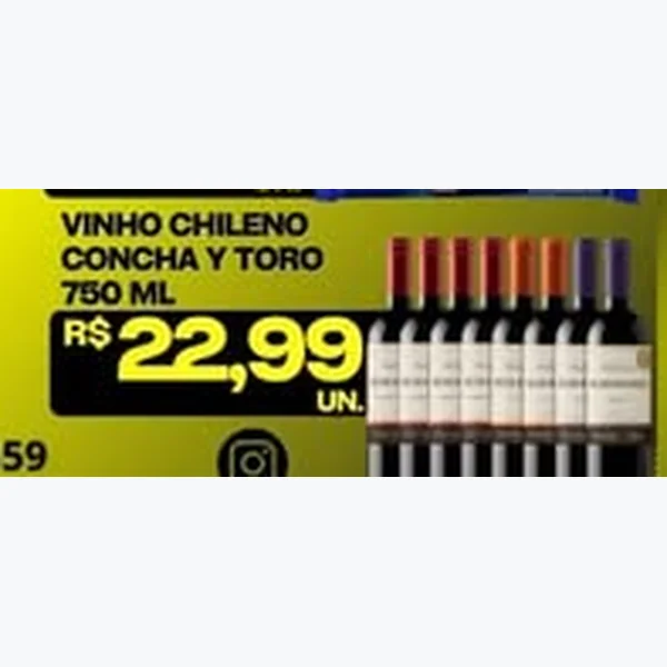 Vinho Chileno Concha y Toro 750 ml