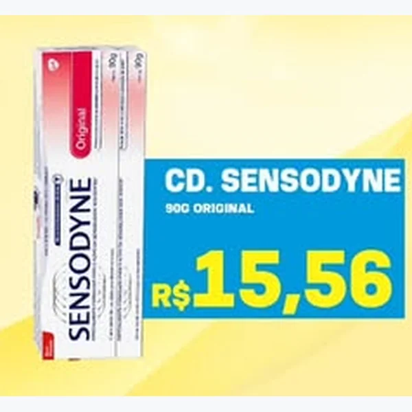 Recorte do encarte de Creme Dental Original Sensodyne 90 g