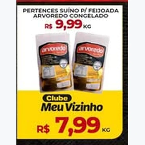 Recorte do encarte de Pertences Suíno P/ Feijoada Arvoredo